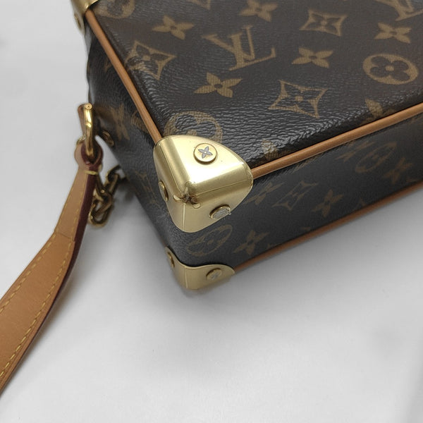 SOFT TRUNK Mini Monogram Coated Canvas Brown
