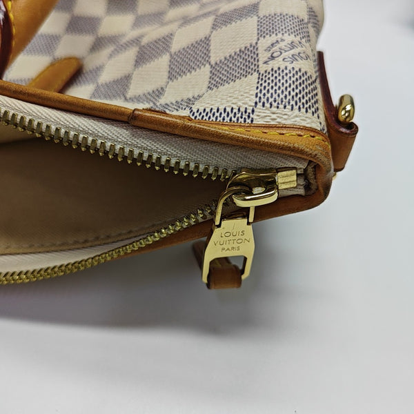 RIVIERA PM Damier Azur Coated Canvas White