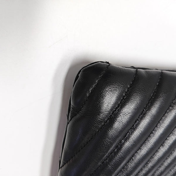 MONOGRAM Chevron Calfskin Black