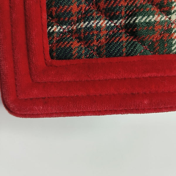BOY CHANEL Small Quilted Velvet Red