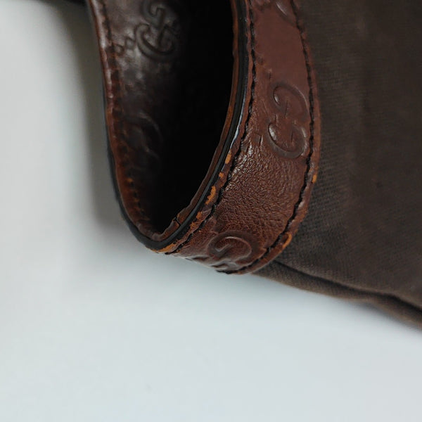Monogram Canvas Top Handle Bag Brown