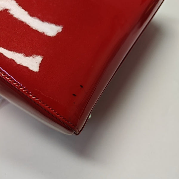 Lady Dior Medium Patent Leather Red
