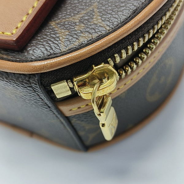 BOITE CHAPEAU Mini Monogram Coated Canvas Brown