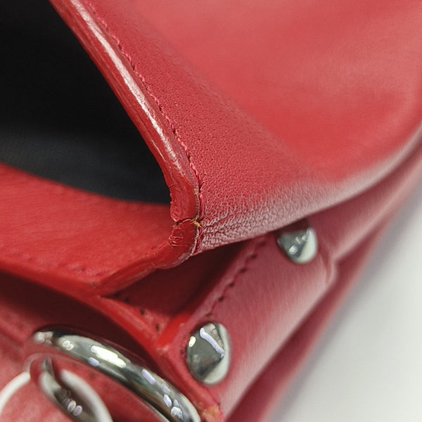 Calfskin Shoulder Bag Red
