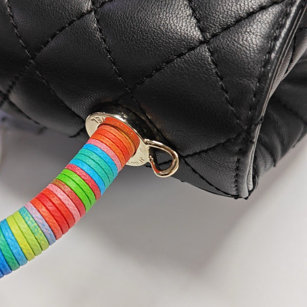 COCO HANDLE Mini Quilted Lambskin Black