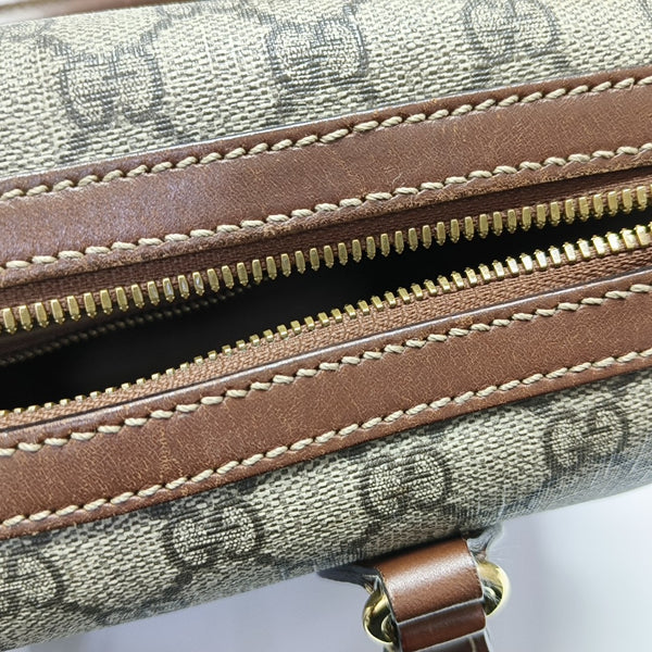 GG Blooms Monogram Coated Canvas Black