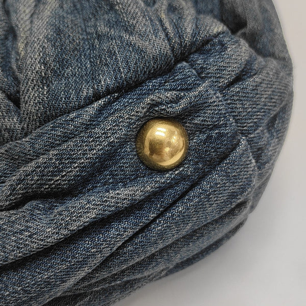 Quilted Denim Tote Bag Blue