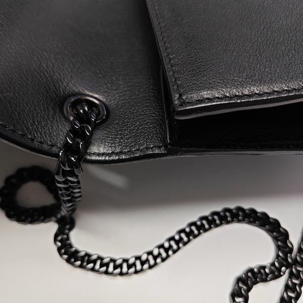 Calfskin Shoulder Bag Black