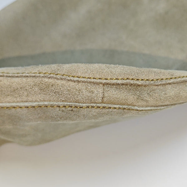 Suede Top Handle Bag Gray