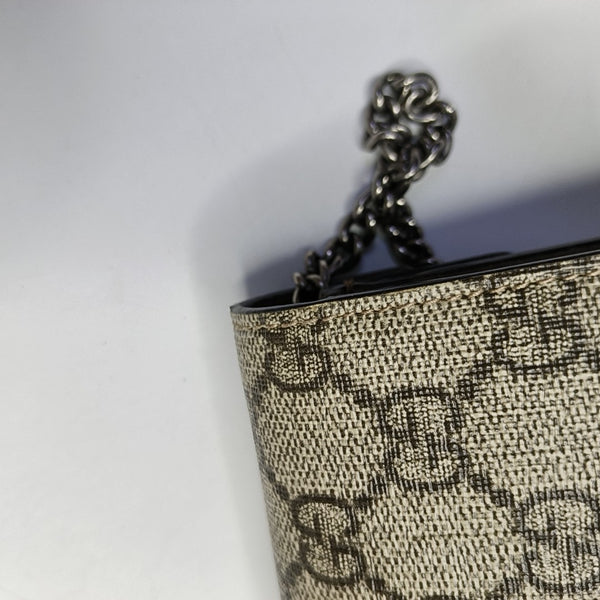 Dionysus Super Mini Monogram Coated Canvas Beige