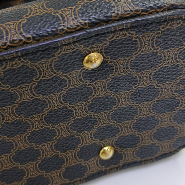 Coated Canvas Shoulder Bag Brown