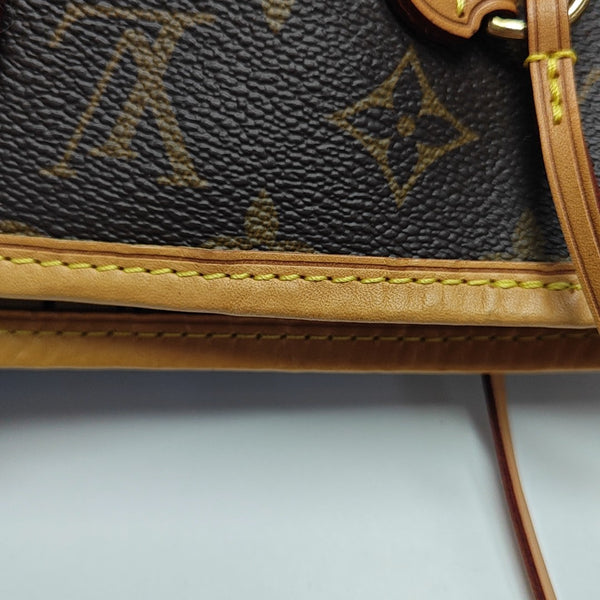 NEVERFULL MM Monogram Coated Canvas Brown