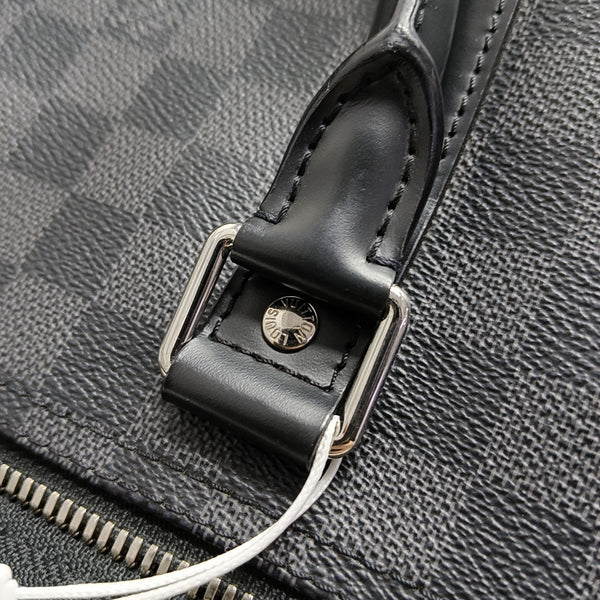 KEEPALL 45 Damier Graphite Coated Canvas Gray