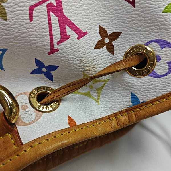 LV × TM NÉONOÉ MM Monogram Coated Canvas White
