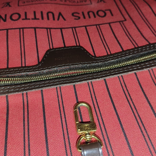NEVERFULL MM Damier Ebene Coated Canvas Brown