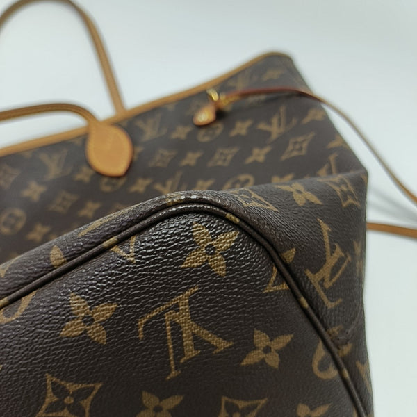 NEVERFULL MM Monogram Coated Canvas Brown