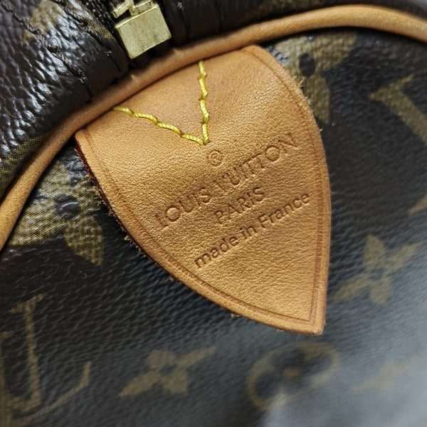 SPEEDY 30 Monogram Coated Canvas Brown