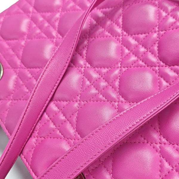 Lady Dior Medium Cannage Lambskin Red