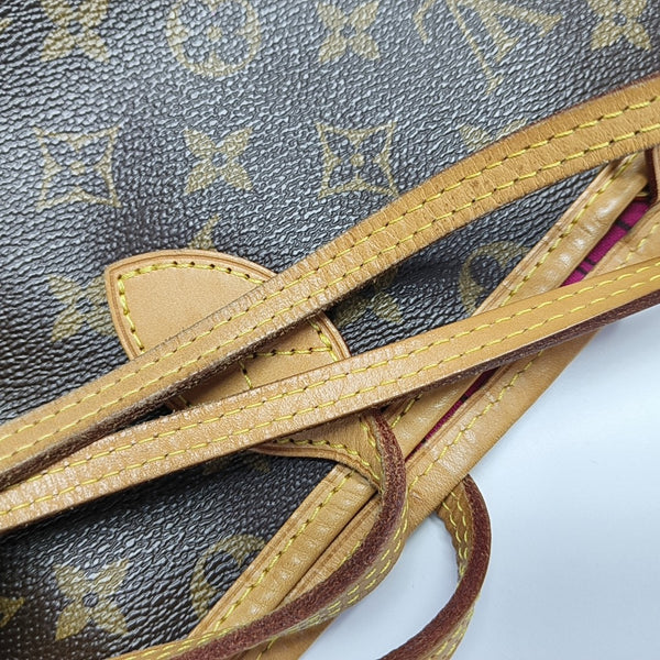 NEVERFULL GM Monogram Coated Canvas Brown