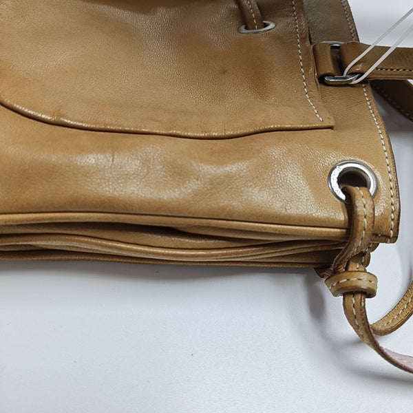 Lambskin Top Handle Bag Brown