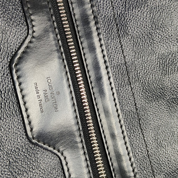 Monogram Coated Canvas Shoulder Bag Black