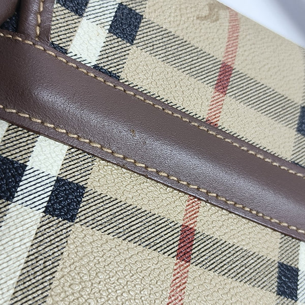 Coated Canvas Shoulder Bag Beige