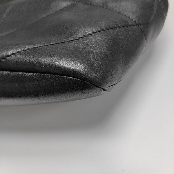 Quilted Lambskin Bucket Bag Black