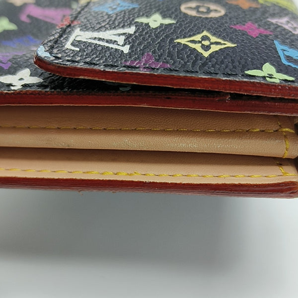 LV × TM PORTE MONNAIE Monogram Coated Canvas Black Wallet