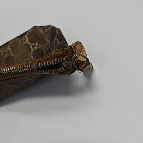 Monogram Canvas Clutch Brown