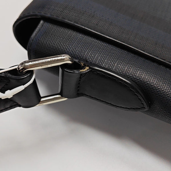 Coated Canvas Shoulder Bag Black