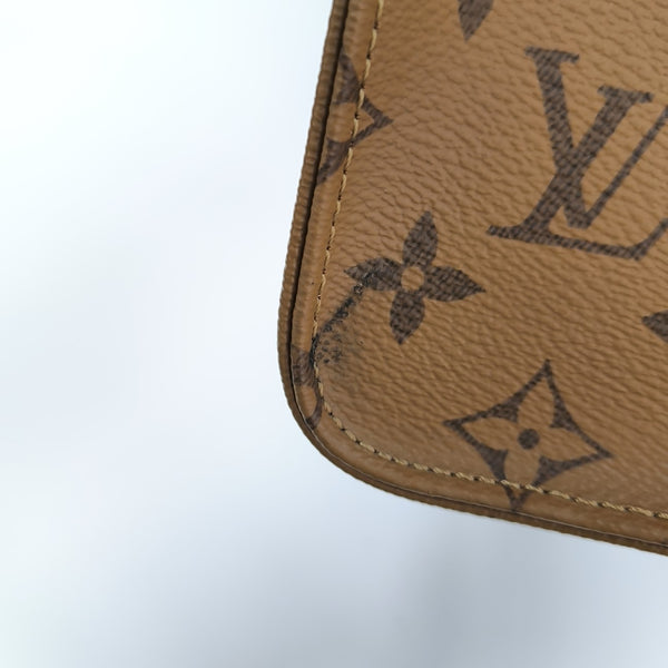 ONTHEGO MM Monogram Coated Canvas Brown