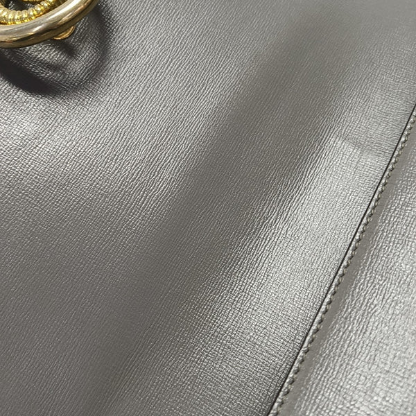 GG Ring Medium Calfskin Gray
