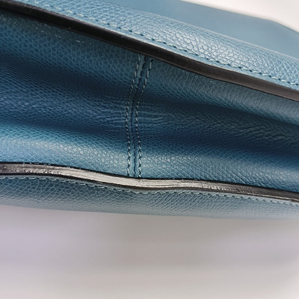Calfskin Shoulder Bag Blue