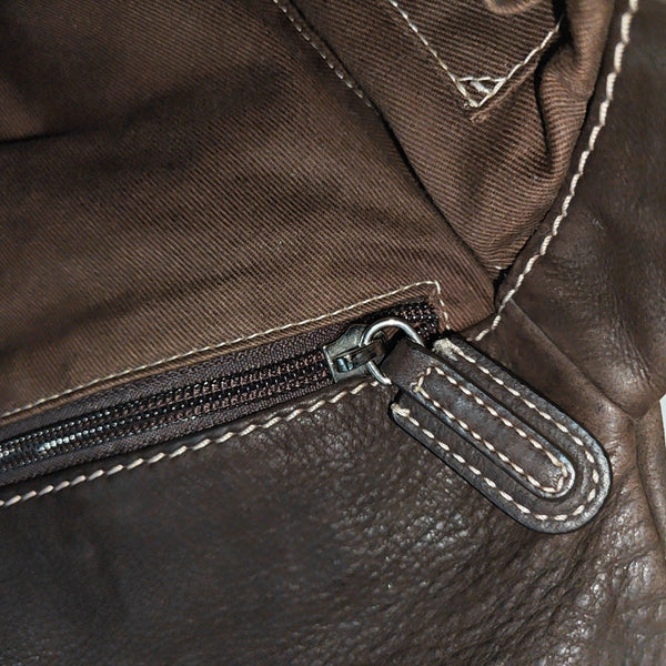 Calfskin Shoulder Bag Brown