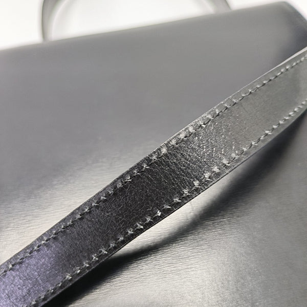 Leather Shoulder Bag Black