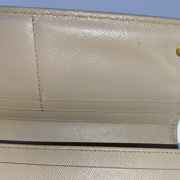 Fiocco Bow Saffiano Calfskin Pink Wallet