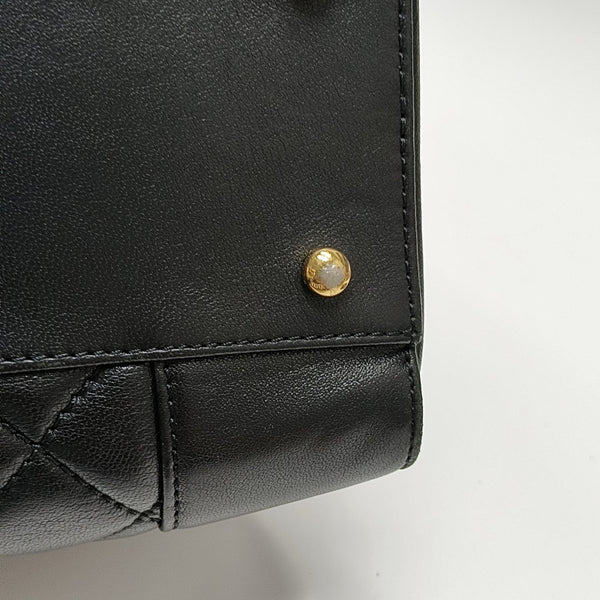 Quilted Lambskin Tote Bag Black
