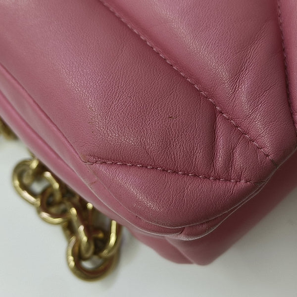 Quilted Lambskin Shoulder Bag Red
