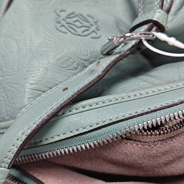 Lambskin Top Handle Bag Blue