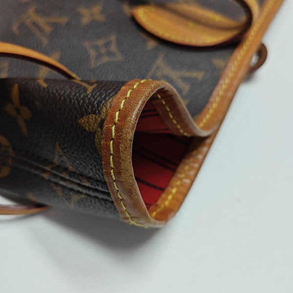 NEVERFULL MM Monogram Coated Canvas Brown