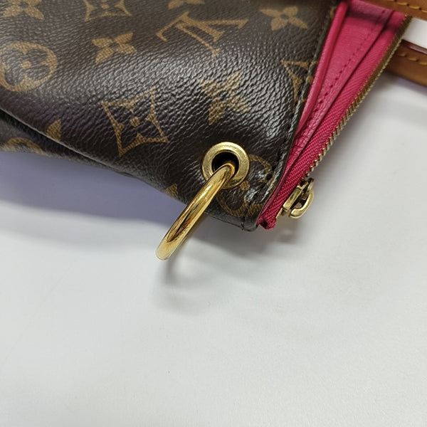 PALLAS MM Monogram Coated Canvas Brown