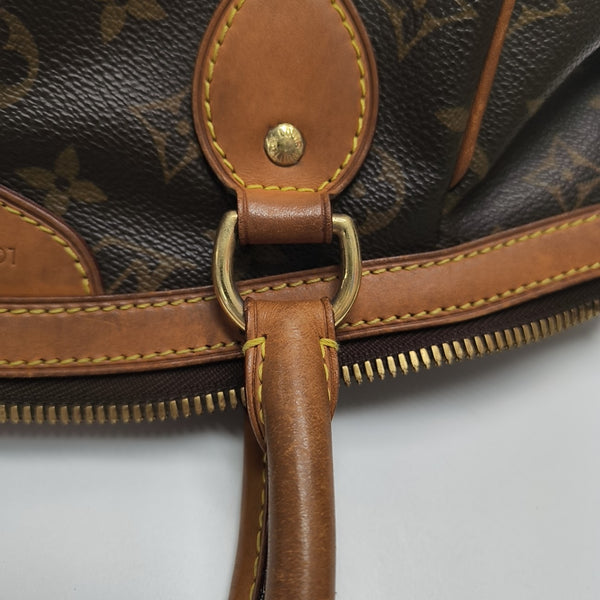 Monogram Coated Canvas Top Handle Bag Brown
