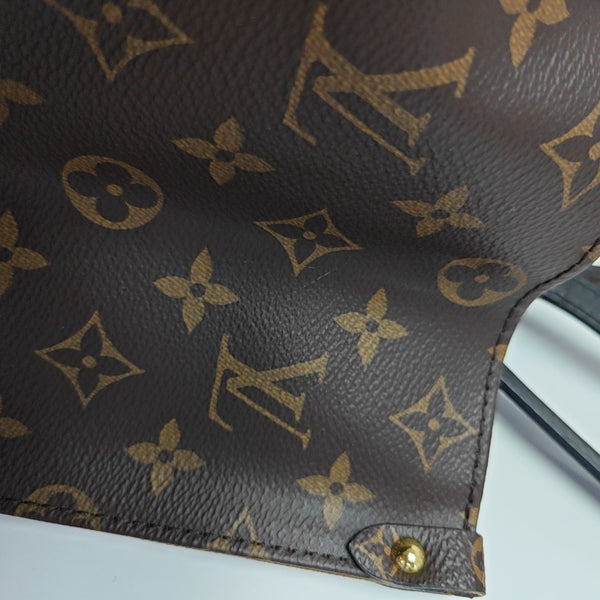 ONTHEGO MM Monogram Coated Canvas Brown