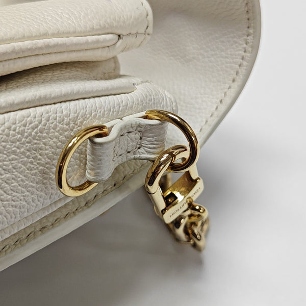 MÉTIS EAST WEST Monogram Calfskin White