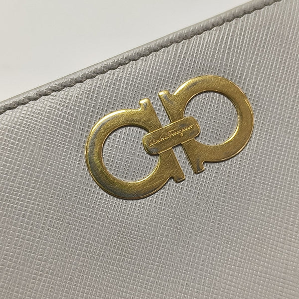 Gancini Calfskin Gray Wallet