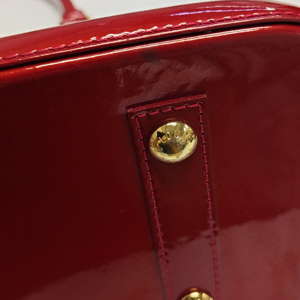 ALMA PM Monogram Patent Leather Red