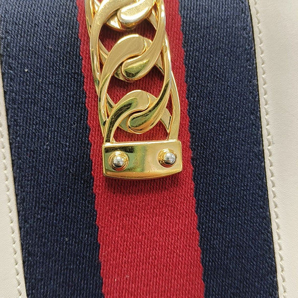 Authenticated pre-owned Sylvie Mini Calfskin White - Shoulder Bag at Looply