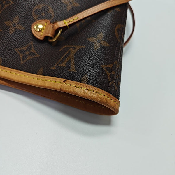NEVERFULL MM Monogram Coated Canvas Brown