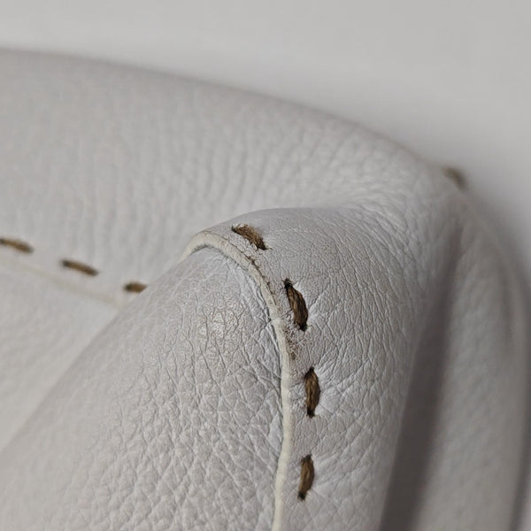 Quilted Calfskin Shoulder Bag White