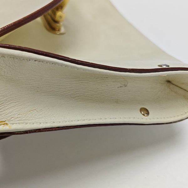Calfskin Top Handle Bag White